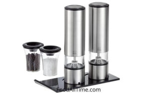 Peugeot Elis Sense Duo Electric Pepper and Salt Mill with Alpha Tray, Best Black Pepper Mill Grinder