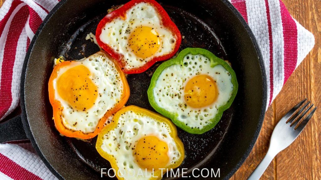The Perfect Breakfast Sunny Side Up on Cast Iron Skillet 