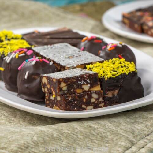 Easy Chocolate Dry Fruit Barfi Recipe