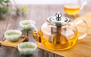 Incrizma Glass Kettle/Teapot with Stainless Steel Infuser & Lid, Borosilicate Glass Tea Kettle Stovetop Safe, Blooming & Loose Leaf Teapot