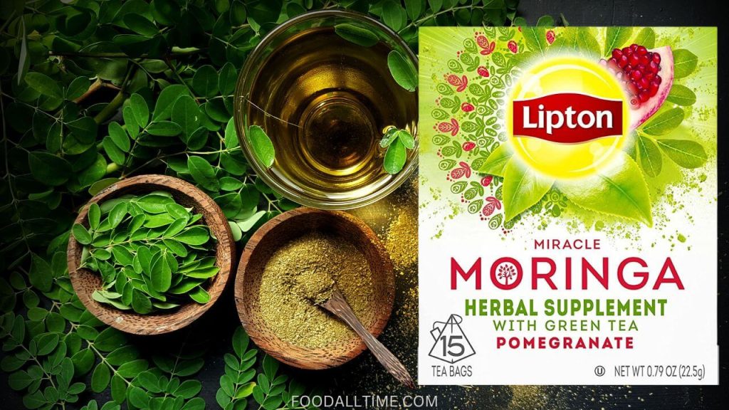 Lipton Herbal Supplement Tea Bags, Miracle Moringa with Green Tea and Pomegranate, 15 ct, Pack of 4
